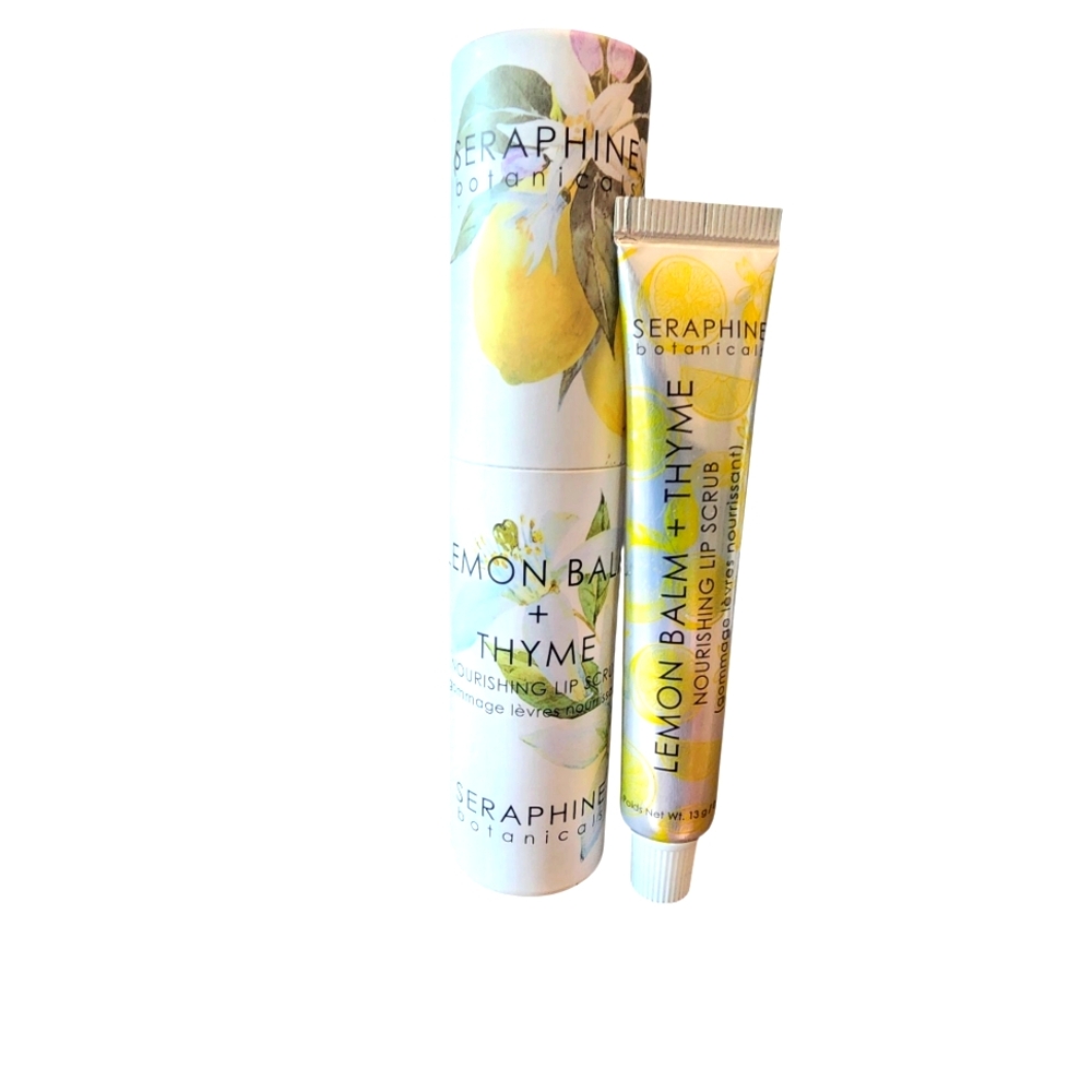 Seraphine Botanicals Lemon Balm + Thyme Nourishing Lip Scrub